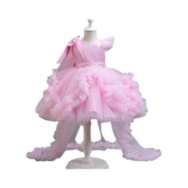 Imagem de Vestido De Tule Rosa Para Meninas De 2 a 6 Anos, Vestido Elegante Para