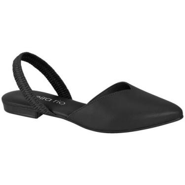 Imagem de Sapatilha Feminina Beira Rio Mule Bico Fino Napa Fivela Conforto, Pret