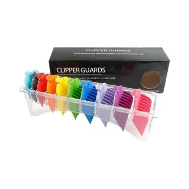 Imagem de Pente Limitador Para Máquina De Cortar Cabelo Masculina, 10 Peças, Plá