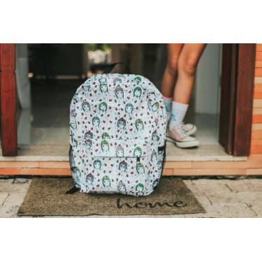 Imagem de Mochila Menina Desenho Colorido Resistente Estampa Moderna - Polaris