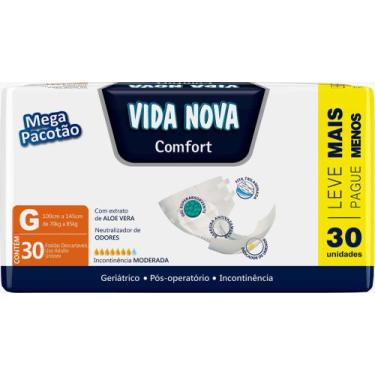 Imagem de Fralda Descartavel Geriatrica Adulto Vida Nova (G) Com 30 UN