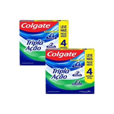 Imagem de Kit 2 Pack Creme Dental Anticárie com Flúor e Cálcio Colgate Tripla Aç