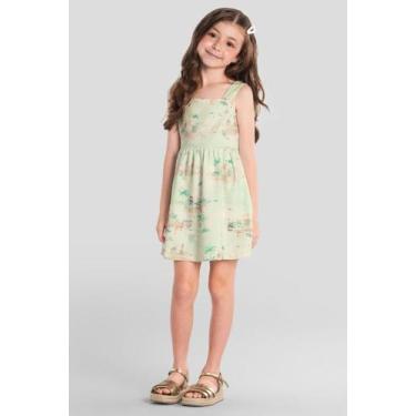 Imagem de Vestido infantil menina tropical Mundi -Verde, Verde, 6