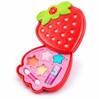 Imagem de Kit de Maquiagem Infantil Aplicável com Sombra e Batom de Morango - Pi