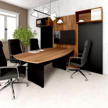 Imagem de Mesa de Reunião Orgânica 2m Pés Painel Escritório F5 Office - F5 Offic