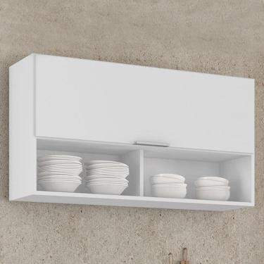 Imagem de Armário de Cozinha Aéreo 100cm Pérola Z34 Branco            - Mpozenato