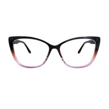Imagem de Armação Para Óculos De Grau Feminina Leve Moderna Confortável-Feminino