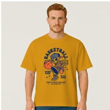 Imagem de Camiseta Oversized Basquete Masculina Algodão Premium-Masculino