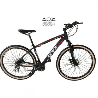 Imagem de Bicicleta Aro 29 Gti Roma Alumínio 21v Freio A Disco Hidráulico Garfo Com Suspensão Pne...
