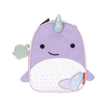 Imagem de Lancheira Térmica Infantil com Zíper Zoo Baleia Narval Skip Hop, Lilás