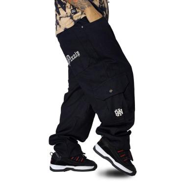 Imagem de Calça Jeans Cargo Pixain Hip Hop Gothic Black PIX-261-Masculino