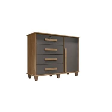 Imagem de Cômoda Sapateira Grécia Cinamomo/Grafite - RV Móveis