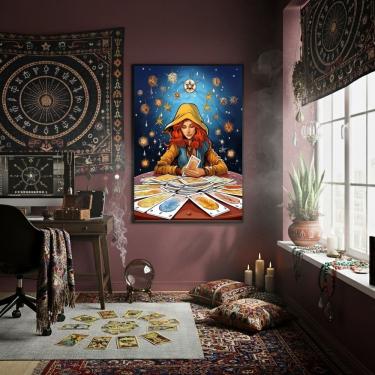 Imagem de Quadro Decorativo Taróloga Cartomante  - 70x50cm