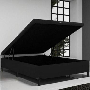Imagem de Base Box Para Colchão Casal Com Baú Itaflex 1,38x1,88x0,45 Preto