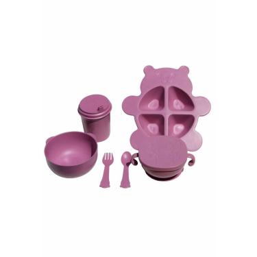 Imagem de Kit Refeição Infantil com Prato, Talher Bowl e Copo 6 Peças