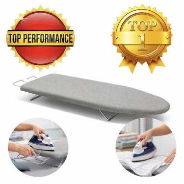 Imagem de Tabua De Passar Roupa Cinza Portátil Com Os Pés Dobravel com Tecido Te
