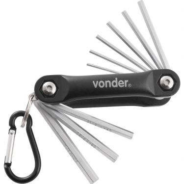 Imagem de Jogo Chave Hexagonal Allen 5/64-1/4 Canivete Alumínio Cromo