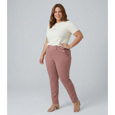 Imagem de Calça Feminina Ponto Roma Plus Size Secret Glam Marrom, Plus G2, Marro