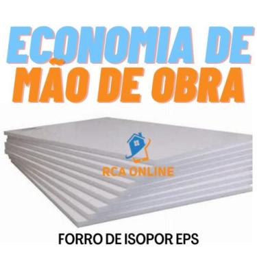 Imagem de Forro De Isopor Isolamento Térmico E Acústico 10 Placas - 1000X500X20 