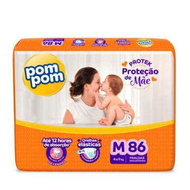 Imagem de Fralda Pom Pom Protek Amor de Mãe Hiper M 86un