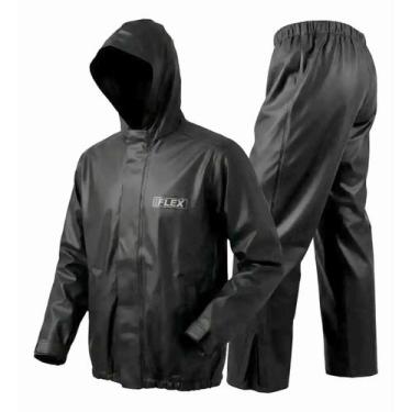 Imagem de Capa De Chuva Moto Delta Flex PVC Impermeável Com Capuz Conjunto Jaque