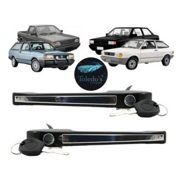 Imagem de Par de maçanetas externas gol quadrado friso de inox 1987 a 1994 - Cil