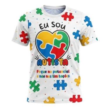 Imagem de Camiseta Esportiva Rkc Sports Eu sou Autista Branca 90-Unissex