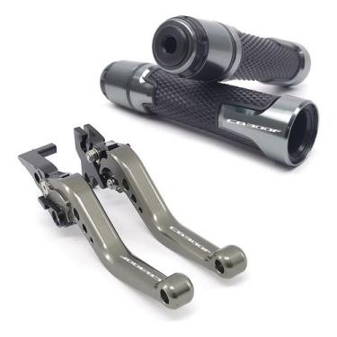 Imagem de Kit Manete Manopla Esportivo Cb300f Twister Gravado A Laser - Special 