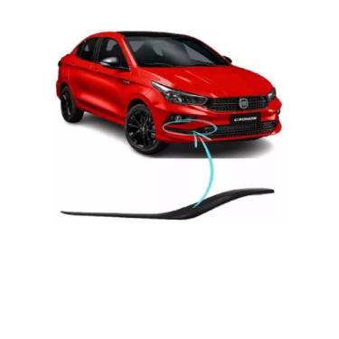 Imagem de Friso Grade Parachoque Fiat Cronos 2017 18 19 20 21 2022 Preto - Marca