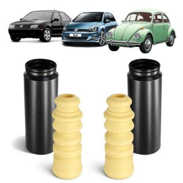 Imagem de Par Batente E Coifa Amortecedeor Traseiro Golf Beetle Bora - Borfix