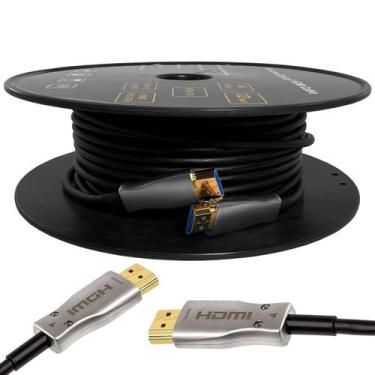 Imagem de Cabo HDMI 2.0 Fibra Óptica 4k Tv Game Projetor 60Hz 18Gbps de 20 Metro