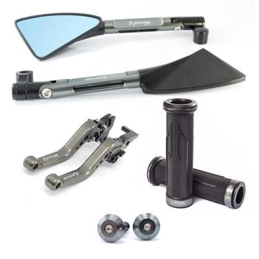 Imagem de Manete Peso Retrovisor Manopla Bros 125 150 160 Freio A Lona - Stark R