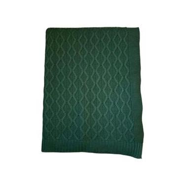 Imagem de Manta Tricot Entrelace Verde Musgo