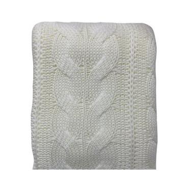 Imagem de Manta Trança Branca - Ideal para Camas e Peseiras