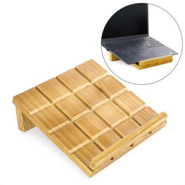 Imagem de Suporte Para Laptop Ergonômico Apoio Notebook Livros Madeira Resistent