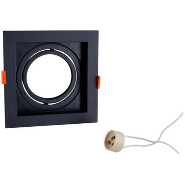 Imagem de Spot de LED de Embutir Quadrado Gaya - AR70, Preto