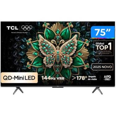 Imagem de Smart TV 4K TCL QD-Mini LED 75 Polegadas com HDMI 2.1, Dolby Vision IQ