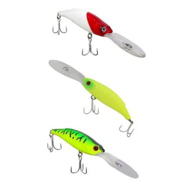 Imagem de Kit 3 Iscas Artificiais Pesca Ação Fundo Marine Sports Deep Dart 85 8,