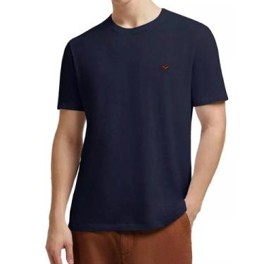 Imagem de Camiseta Masculina Hering MC Regular Marinho - 4FEFAXTEN, M, Azul