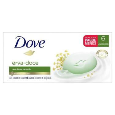Imagem de Sabonete em Barra Dove Erva-Doce e Camomila 6 Unidades 90g Cada Leve M