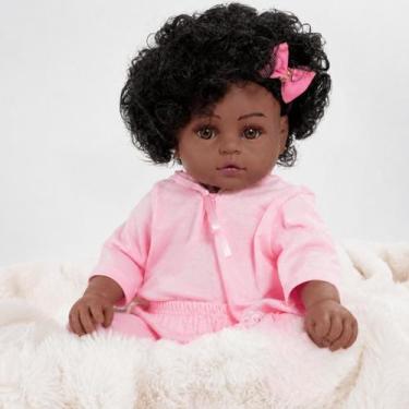 Imagem de Bebe Reborn Menina Negra Corpo 100% Silicone Saída de Banho - Cegonha 