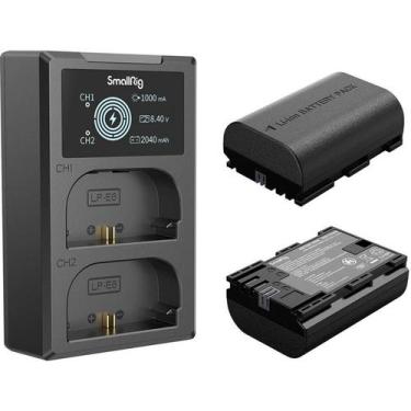 Imagem de Carregador de Bateria Duplo SmallRig com 2 Baterias Canon LPE6