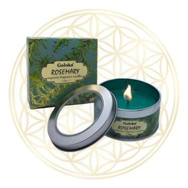 Imagem de Vela Aromática Importada Indiana Goloka, ALECRIM