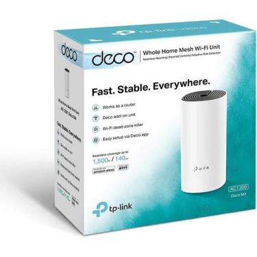 Imagem de Roteador tp-link deco m4 pack1 ac1200 mesh wi-fi system, Branco, Bivol