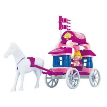 Imagem de Blocos De Montar Carruagem Da Princesa Com 57 Peças - Xalingo Brinqued