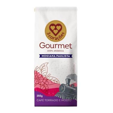 Imagem de Café Torrado e Moído Mogiana Paulista Gourmet 3 Corações Pacote 250g