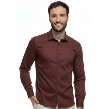 Imagem de Camisa Social Slim Fit Original Arrow Ameixa, 4, Ameixa