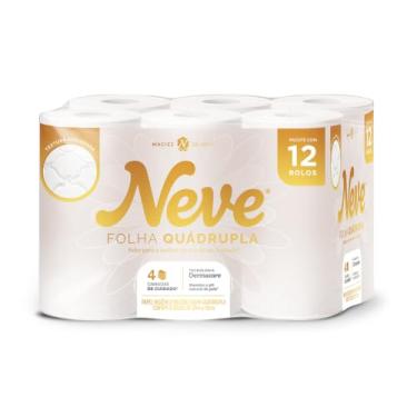 Imagem de Neve Papel Higiênico Ultracomfort, Folha Quádrupla, 20m, 12 rolos