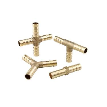 Imagem de Barbante para tubos de latão 2 3 4 vias para mangueira Barb 6/8/10 / 12mm Conector farpado de cobre Adaptador do acoplador, tipo X, farpa de 6mm