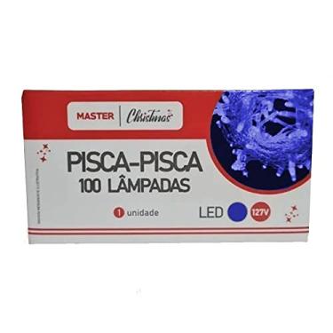 Imagem de Pisca Pisca 100 Lâmpadas Led Azul 8 Metros 127v Master